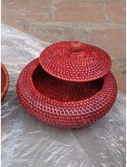 Bình trà mây - giỏ mây đan ủ trà